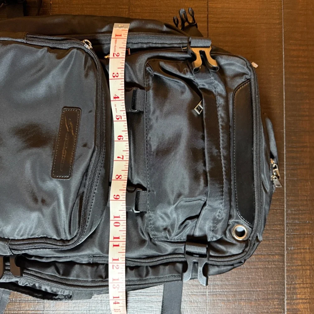 Maelstrom Expandable Travel Backpack Black Nylon Laptop Bag Carry On Luggage